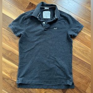 Abercrombie and Fitch polo, adult small, dark grey heather